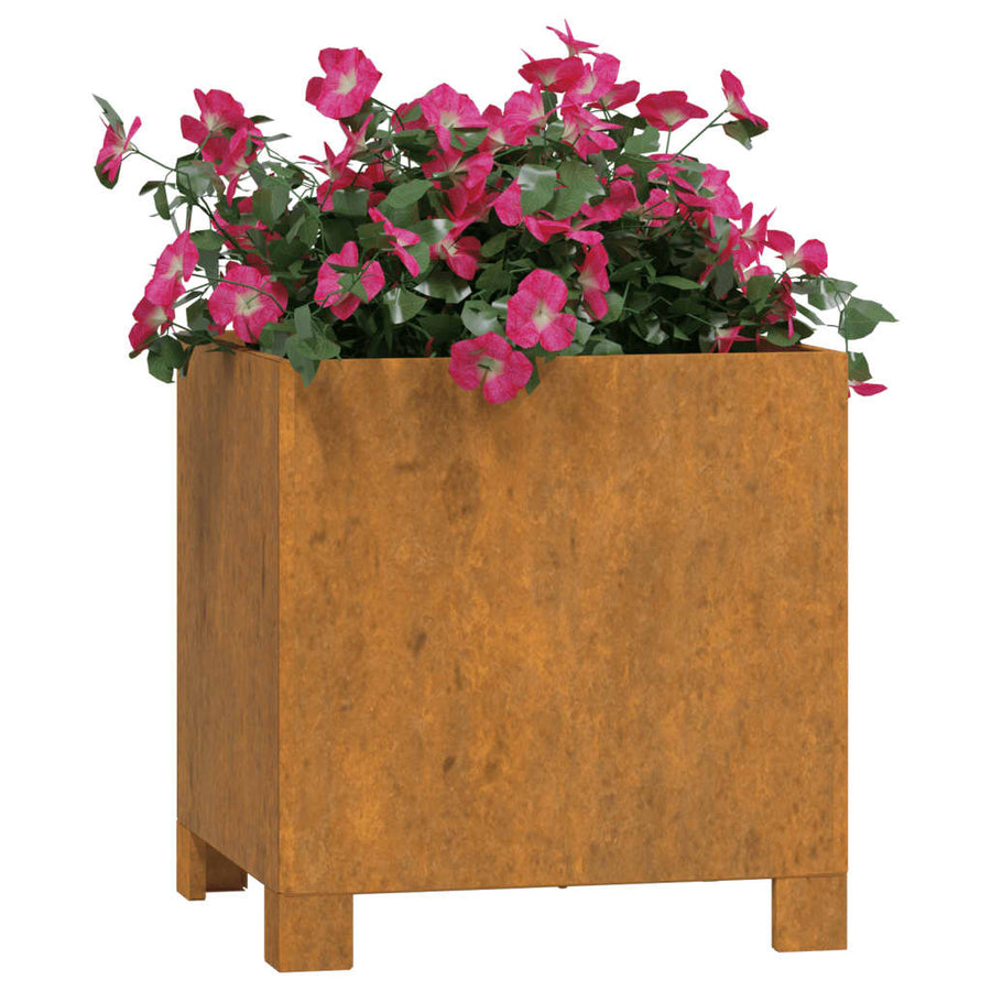 Plantenbak Met Poten Roestig 32X30X33 Cm Cortenstaal