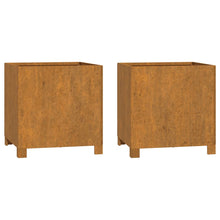 Plantenbakken Met Poten 2 St Roestig 42X40X43 Cm Cortenstaal