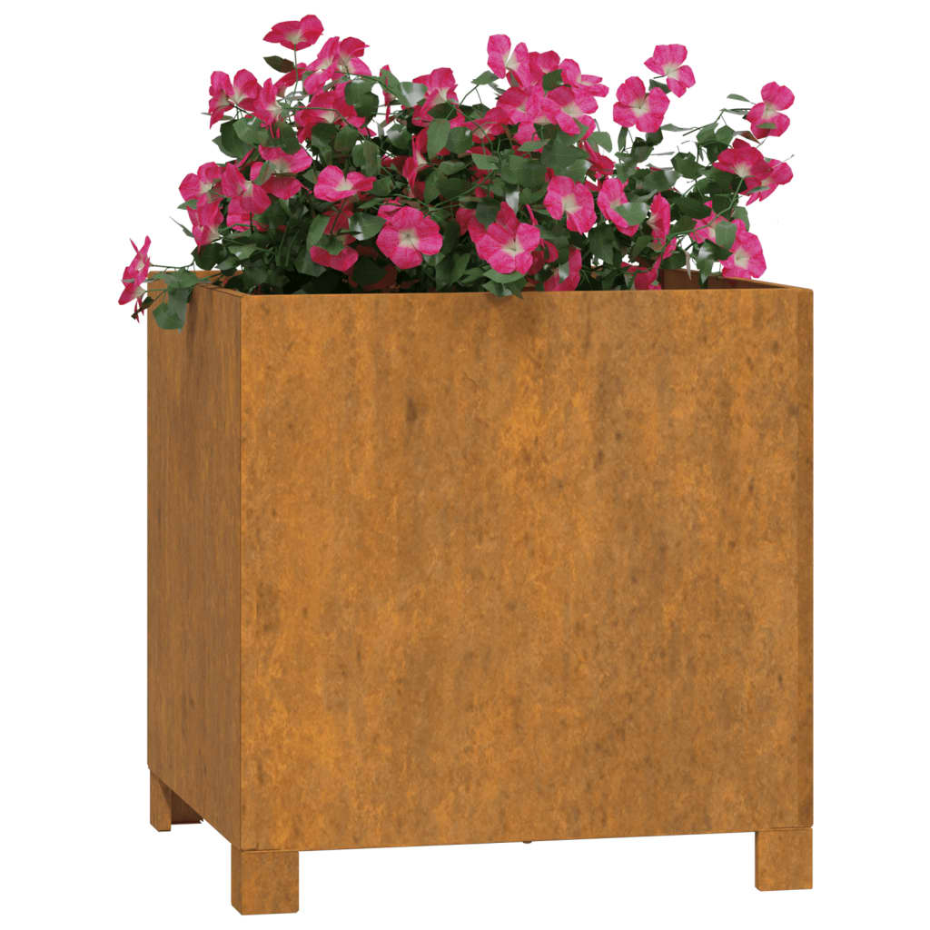 Plantenbakken Met Poten 2 St Roestig 42X40X43 Cm Cortenstaal