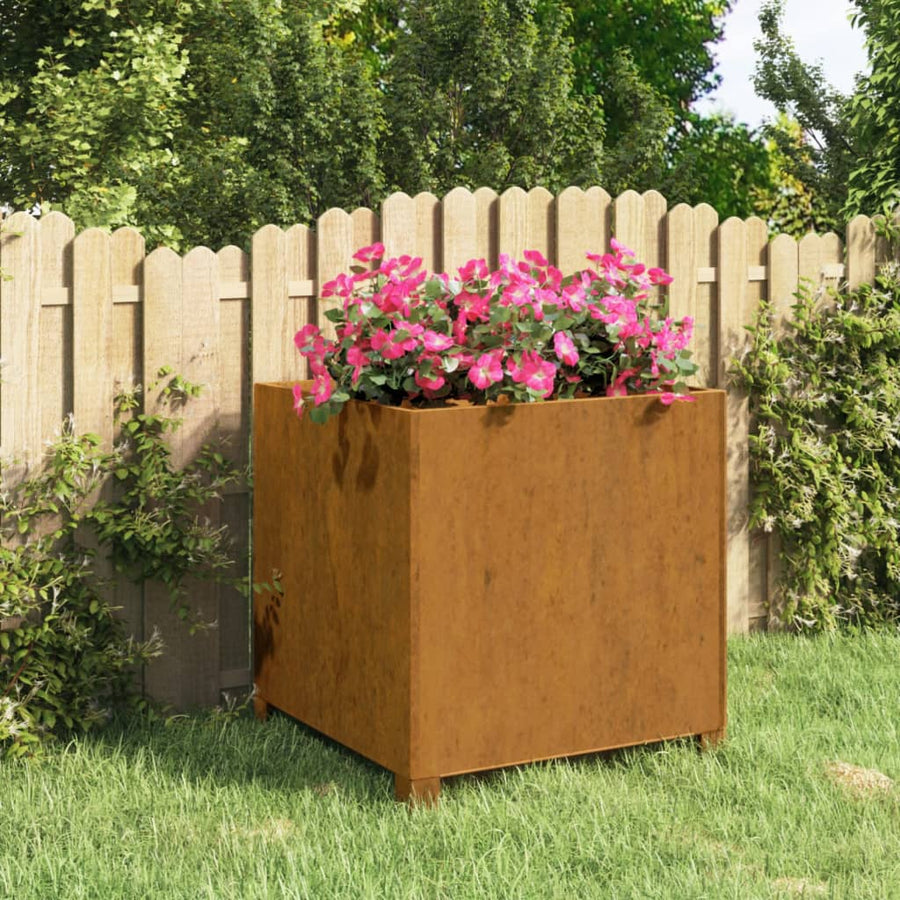 Plantenbak met poten roestig 49x47x50 cm cortenstaal 1 49 x 47 x 50 cm