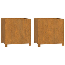 Plantenbakken Met Poten 2 St Roestig 49X47X50 Cm Cortenstaal