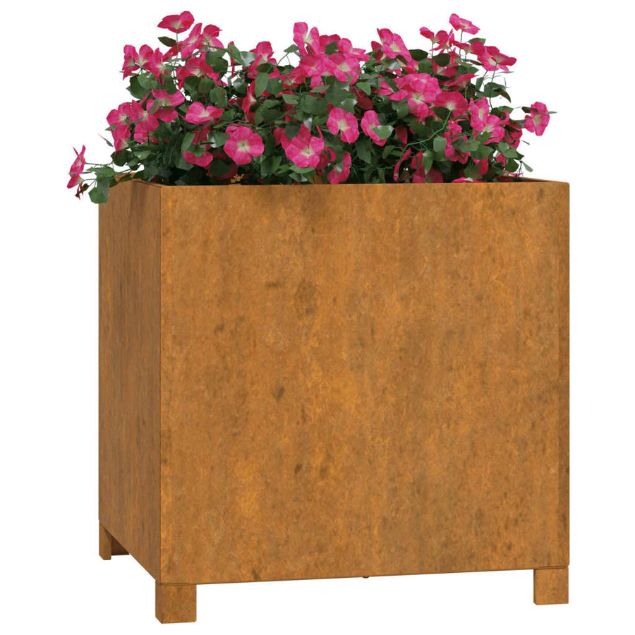 Plantenbakken Met Poten 2 St Roestig 49X47X50 Cm Cortenstaal