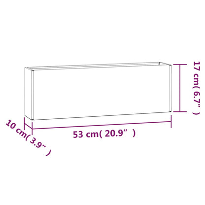 Plantenbakken Wandmontage 2 St 53X10X17 Cm Cortenstaal Roestig
