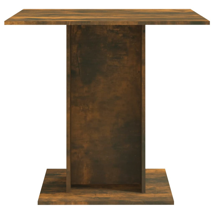 Eettafel 80X80X75 Cm Bewerkt Hout Gerookt eiken