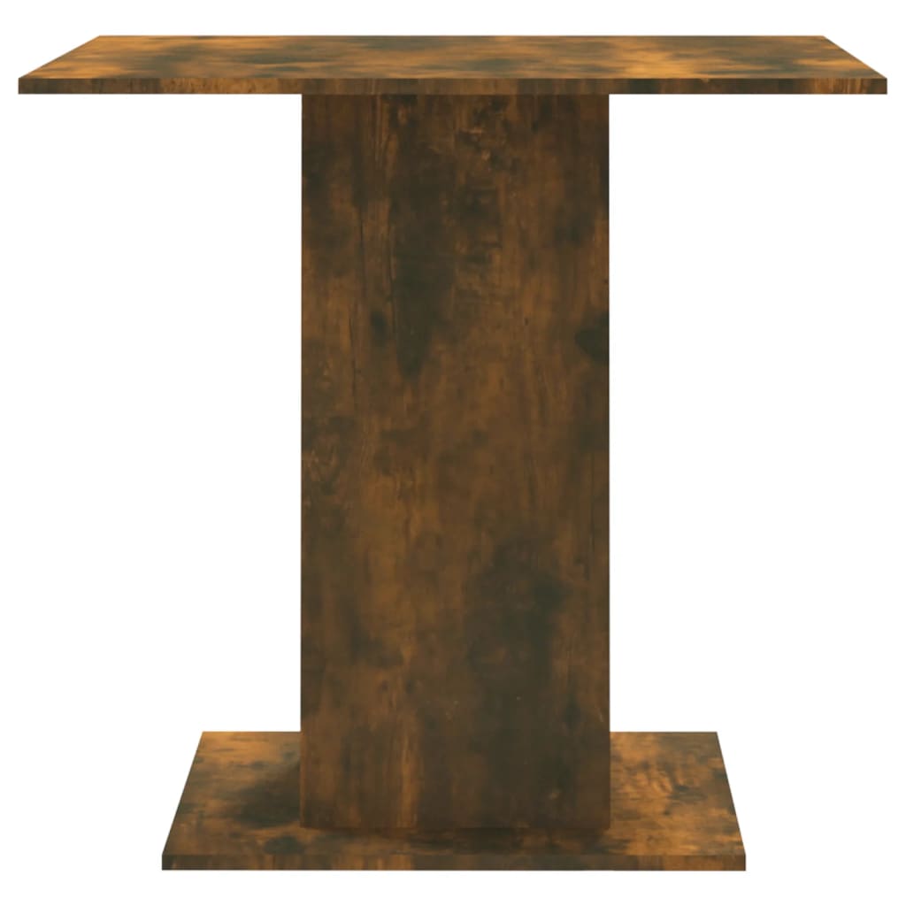 Eettafel 80X80X75 Cm Bewerkt Hout Gerookt eiken