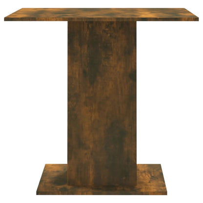 Eettafel 80X80X75 Cm Bewerkt Hout Gerookt eiken