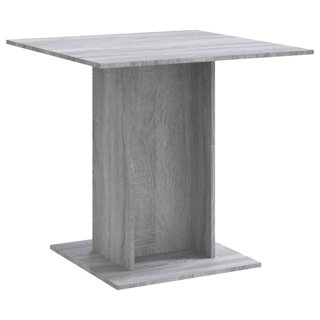 Eettafel 80X80X75 Cm Bewerkt Hout Eikenkleurig Grijs sonoma