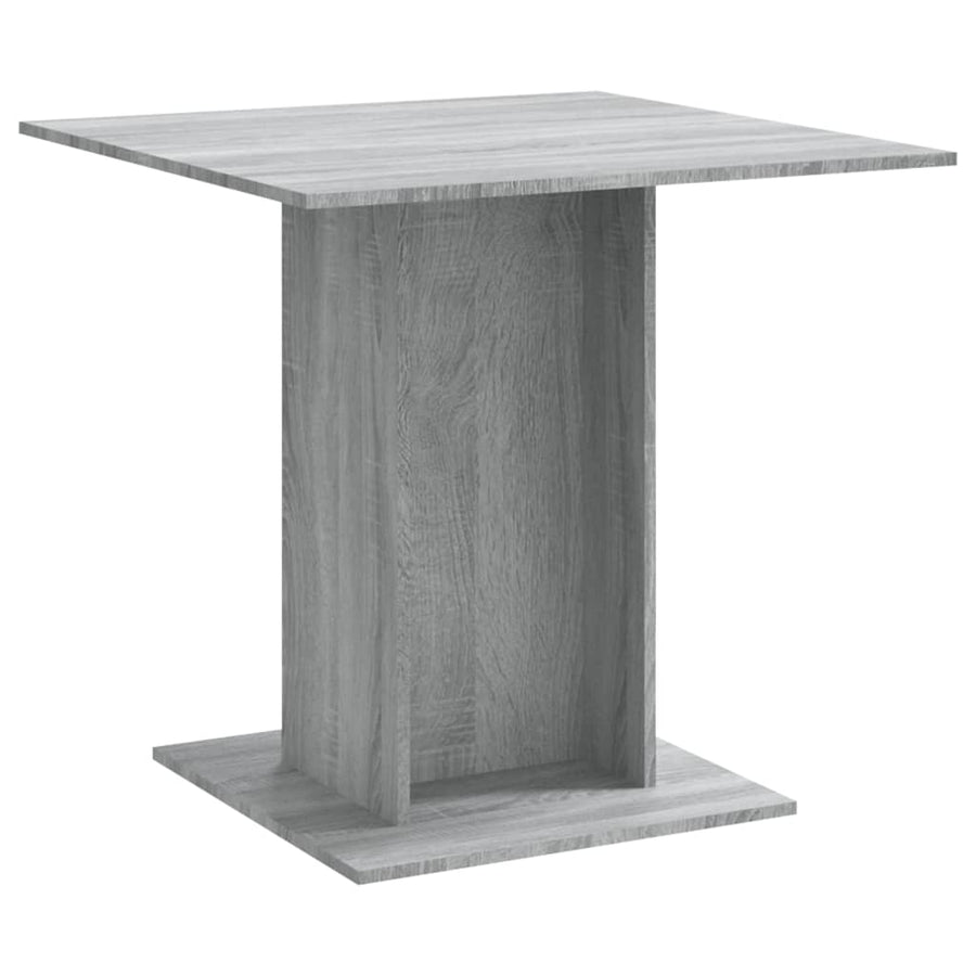 Eettafel 80X80X75 Cm Bewerkt Hout Eikenkleurig Grijs sonoma