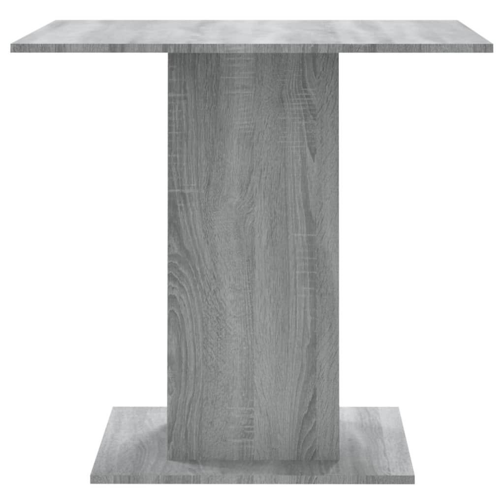 Eettafel 80X80X75 Cm Bewerkt Hout Eikenkleurig Grijs sonoma