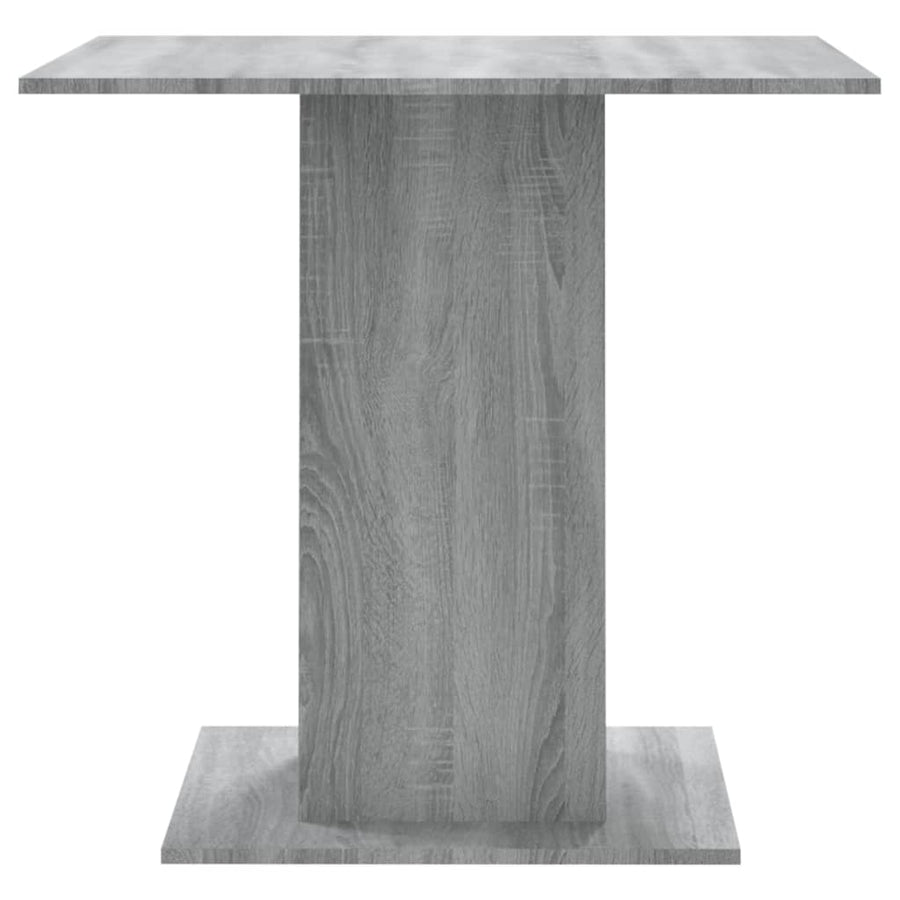 Eettafel 80X80X75 Cm Bewerkt Hout Eikenkleurig Grijs sonoma