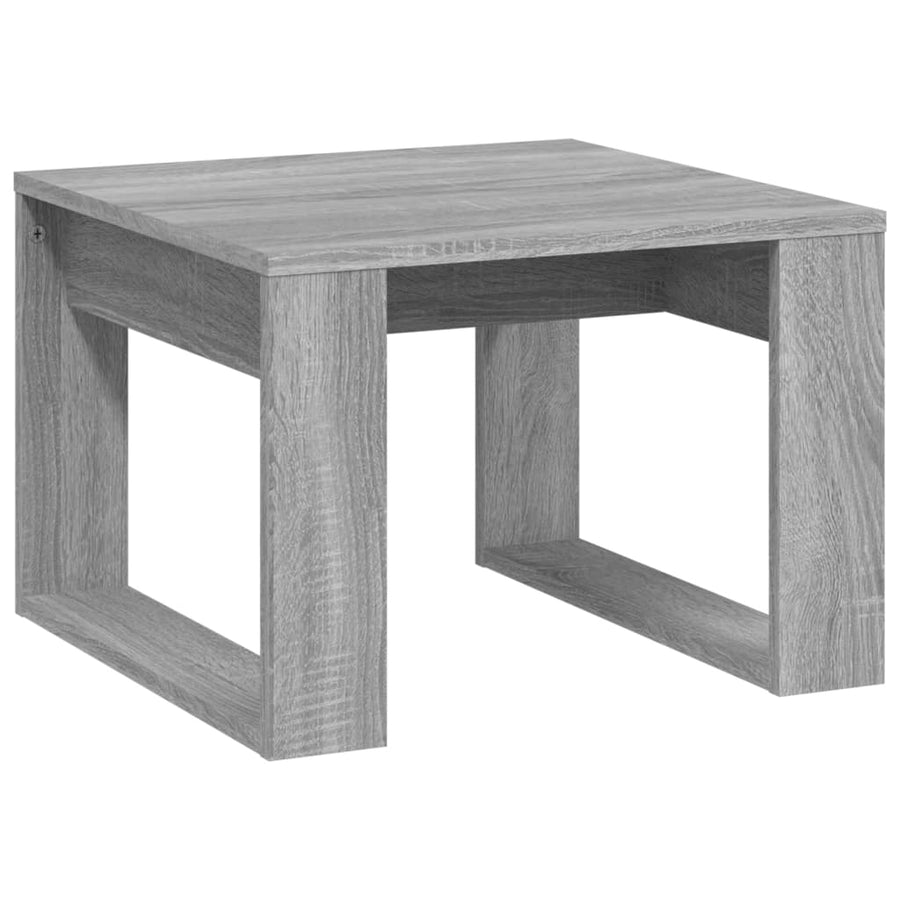 Bijzettafel 50X50X35 Cm Bewerkt Hout Eikenkleurig Grijs sonoma