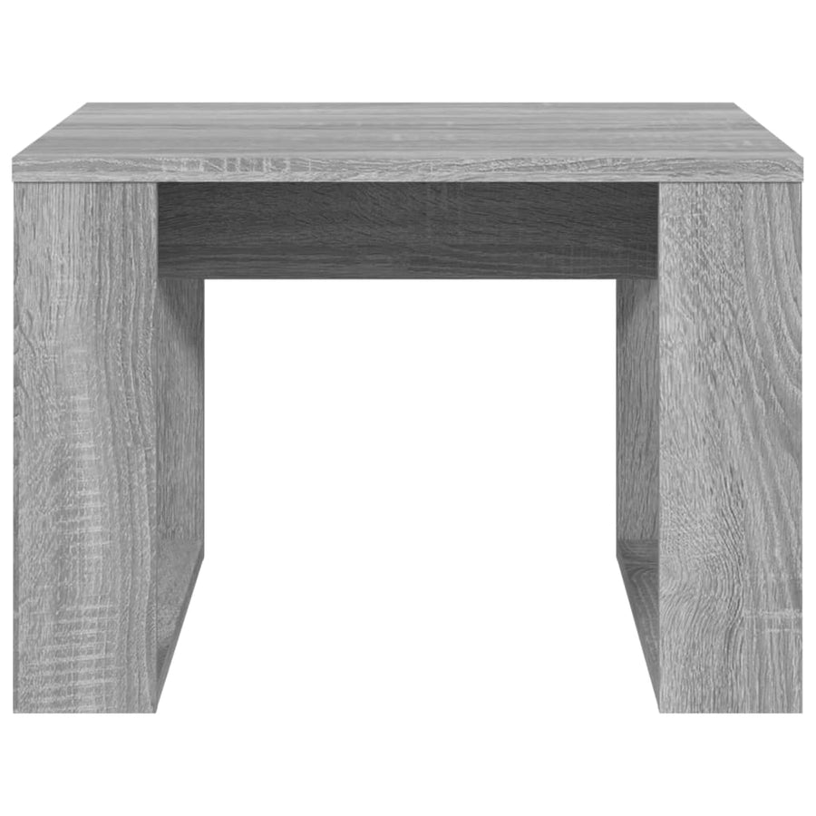 Bijzettafel 50X50X35 Cm Bewerkt Hout Eikenkleurig Grijs sonoma