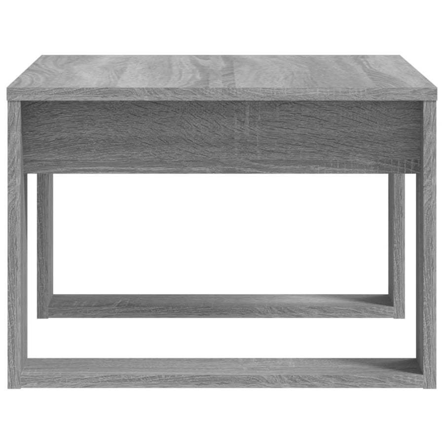 Bijzettafel 50X50X35 Cm Bewerkt Hout Eikenkleurig Grijs sonoma