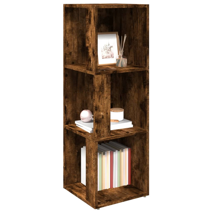 Hoekkast 33x33x100 cm bewerkt hout gerookt eikenkleurig 33 x 33 x 100 cm Gerookt eiken