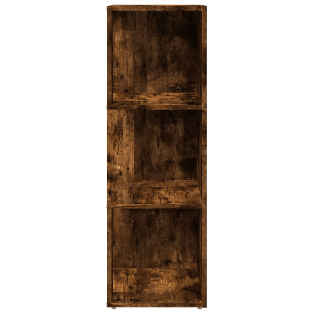 Hoekkast 33x33x100 cm bewerkt hout gerookt eikenkleurig 33 x 33 x 100 cm Gerookt eiken
