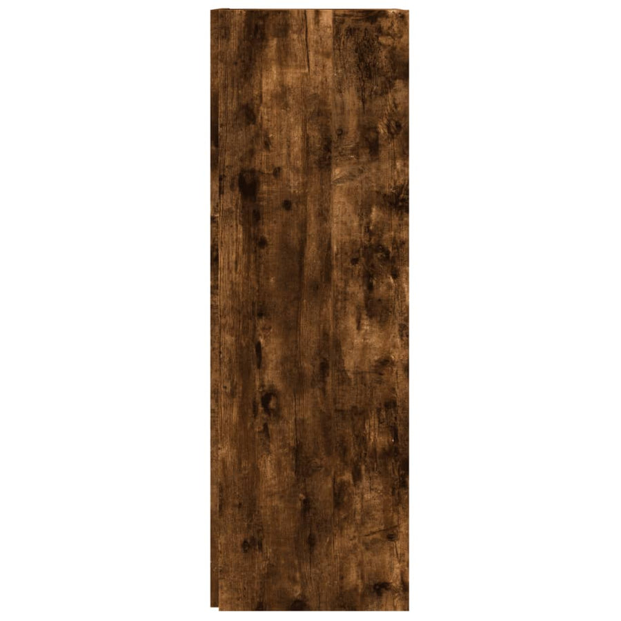 Hoekkast 33x33x100 cm bewerkt hout gerookt eikenkleurig 33 x 33 x 100 cm Gerookt eiken