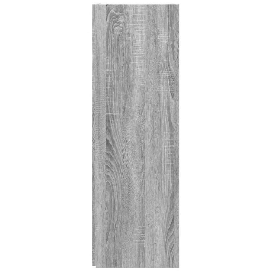 Hoekkast 33x33x100 cm bewerkt hout grijs sonoma eikenkleurig