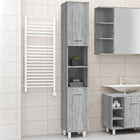 Badkamerkast 30x30x179 cm bewerkt hout grijs sonoma eiken