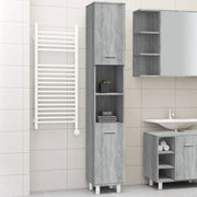 Badkamerkast 30x30x179 cm bewerkt hout grijs sonoma eiken