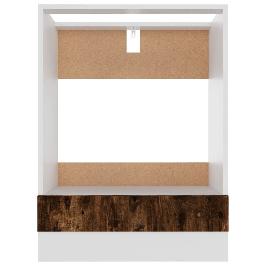 Ovenkast 60x46x81,5 cm bewerkt hout gerookt eikenkleurig Ovenkast