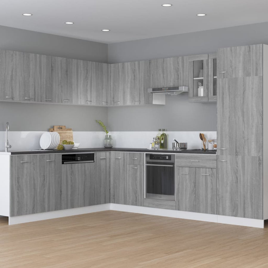 Ovenkast 60x46x81,5 cm bewerkt hout grijs sonoma eikenkleurig Ovenkast
