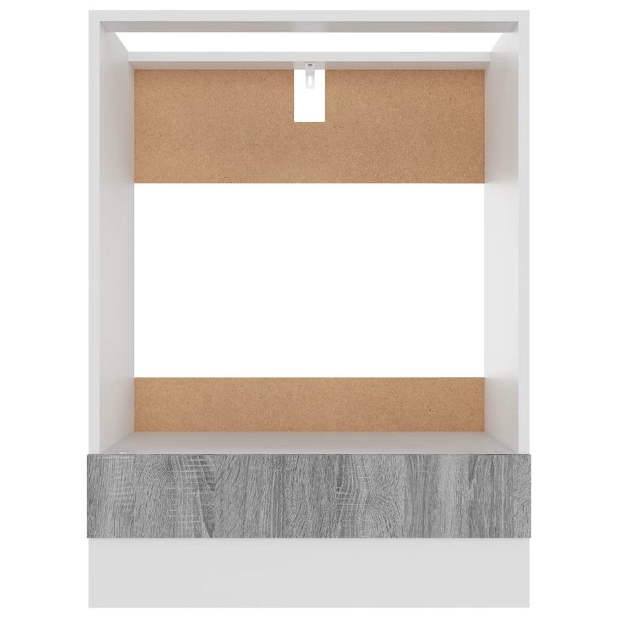Ovenkast 60x46x81,5 cm bewerkt hout grijs sonoma eikenkleurig Ovenkast