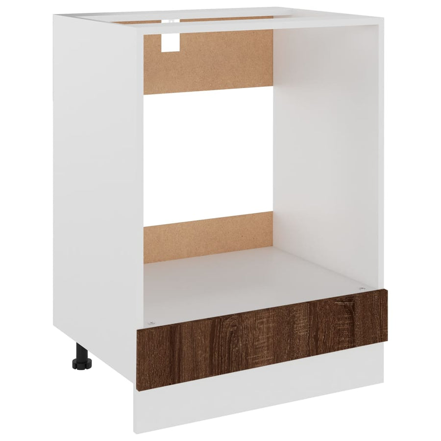 60X46X8,5 Cm Bewerkt Hout Bruin Eikenkleur Ovenkast
