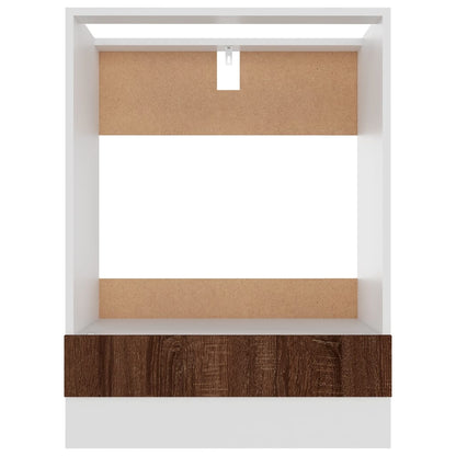60X46X8,5 Cm Bewerkt Hout Bruin Eikenkleur Ovenkast