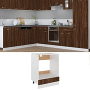Ovenkast 60x46x81,5 cm bewerkt hout bruin eiken