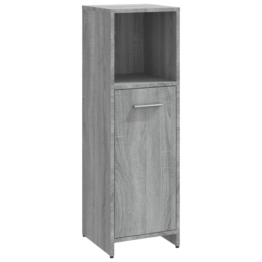Badkamerkast 30X30X95 Cm Bewerkt Hout Eikenkleurig Grijs sonoma