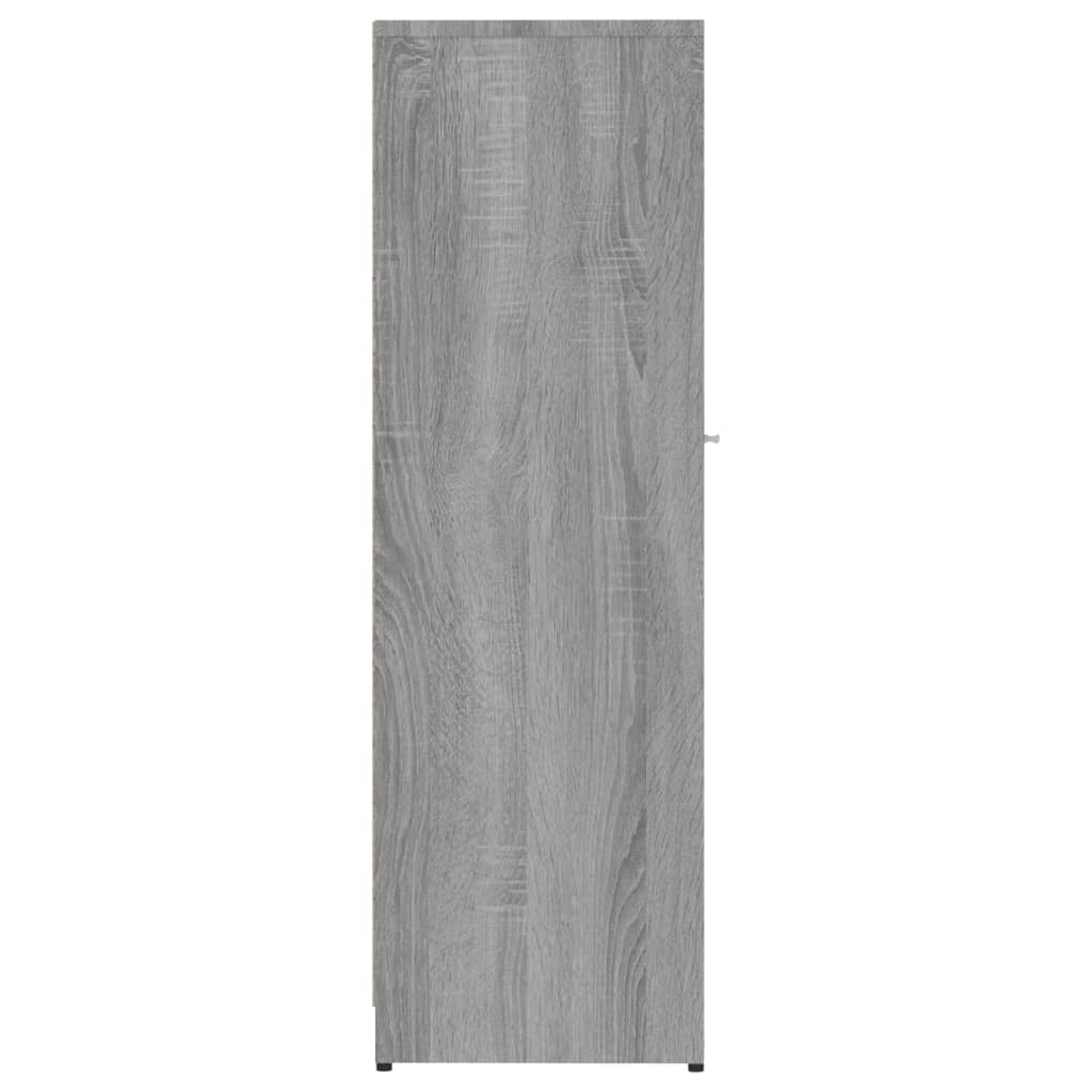 Badkamerkast 30X30X95 Cm Bewerkt Hout Eikenkleurig Grijs sonoma