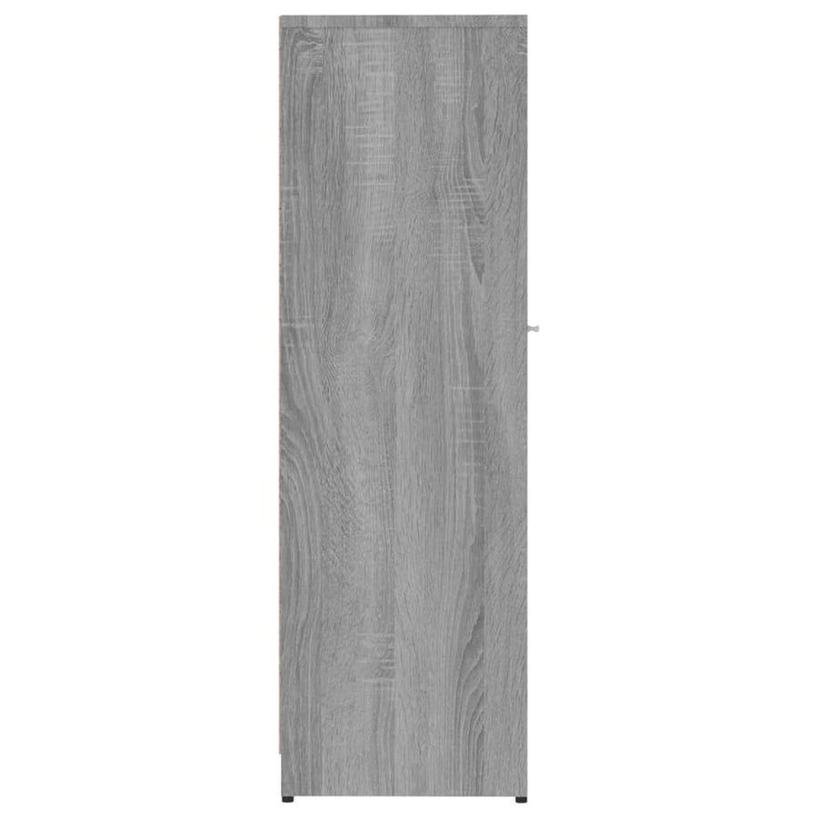 Badkamerkast 30X30X95 Cm Bewerkt Hout Eikenkleurig Grijs sonoma