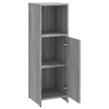 Badkamerkast 30X30X95 Cm Bewerkt Hout Eikenkleurig Grijs sonoma