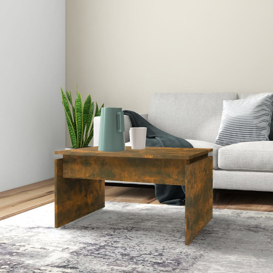 Salontafel 68X50X38 Cm Bewerkt Hout Kleurig Gerookt eiken
