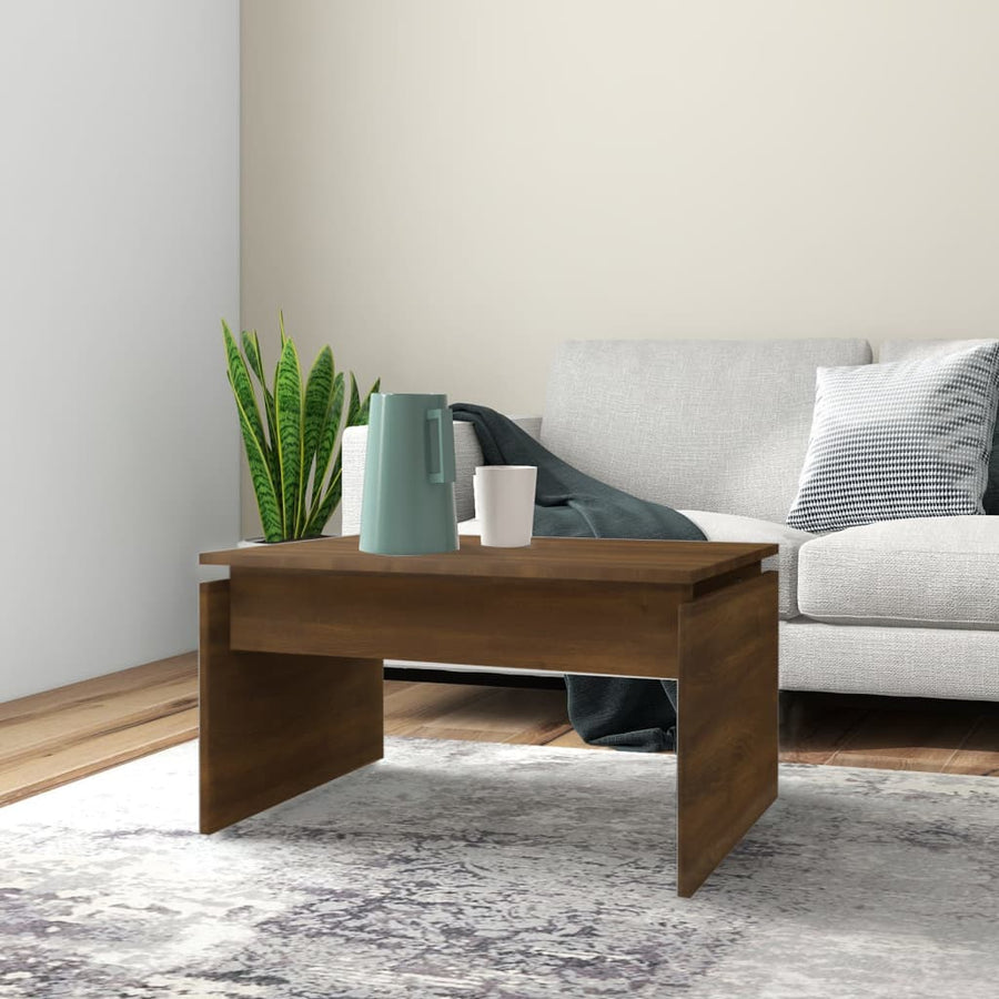 Salontafel 68X50X38 Cm Bewerkt Hout bruin eikenkleur