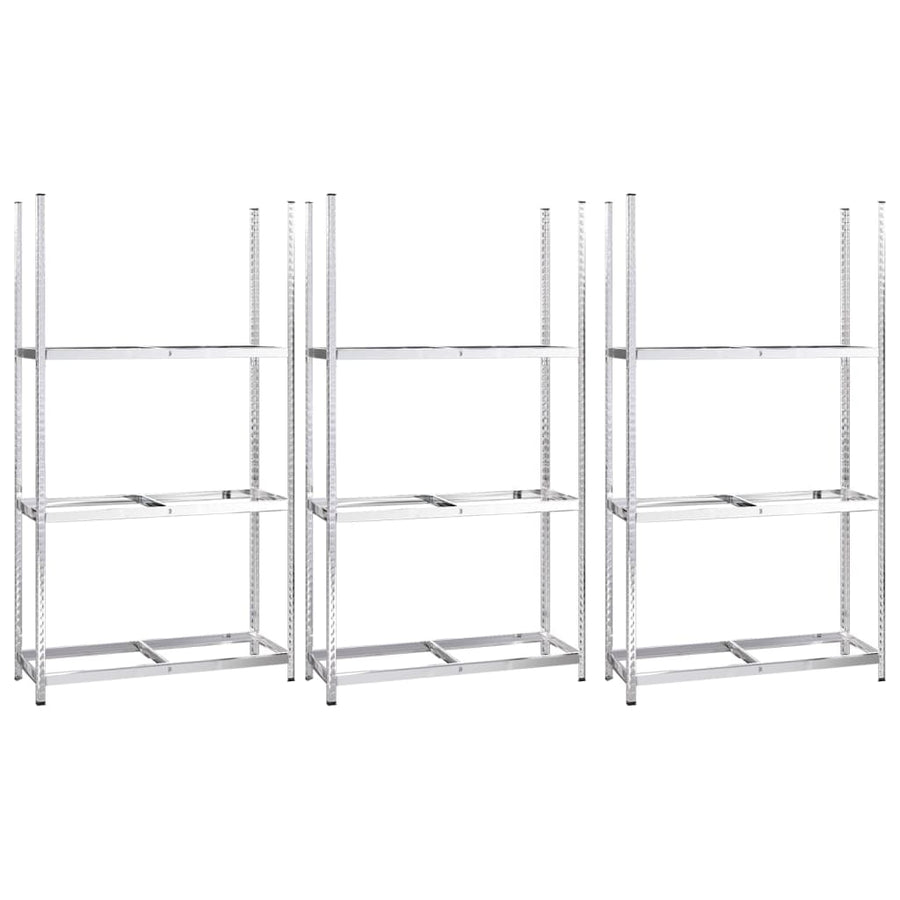 Bandenrekken 3-Laags 3 St Staal Zilverkleurig 3