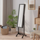 Freestanding mirror 34x37x146 cm black