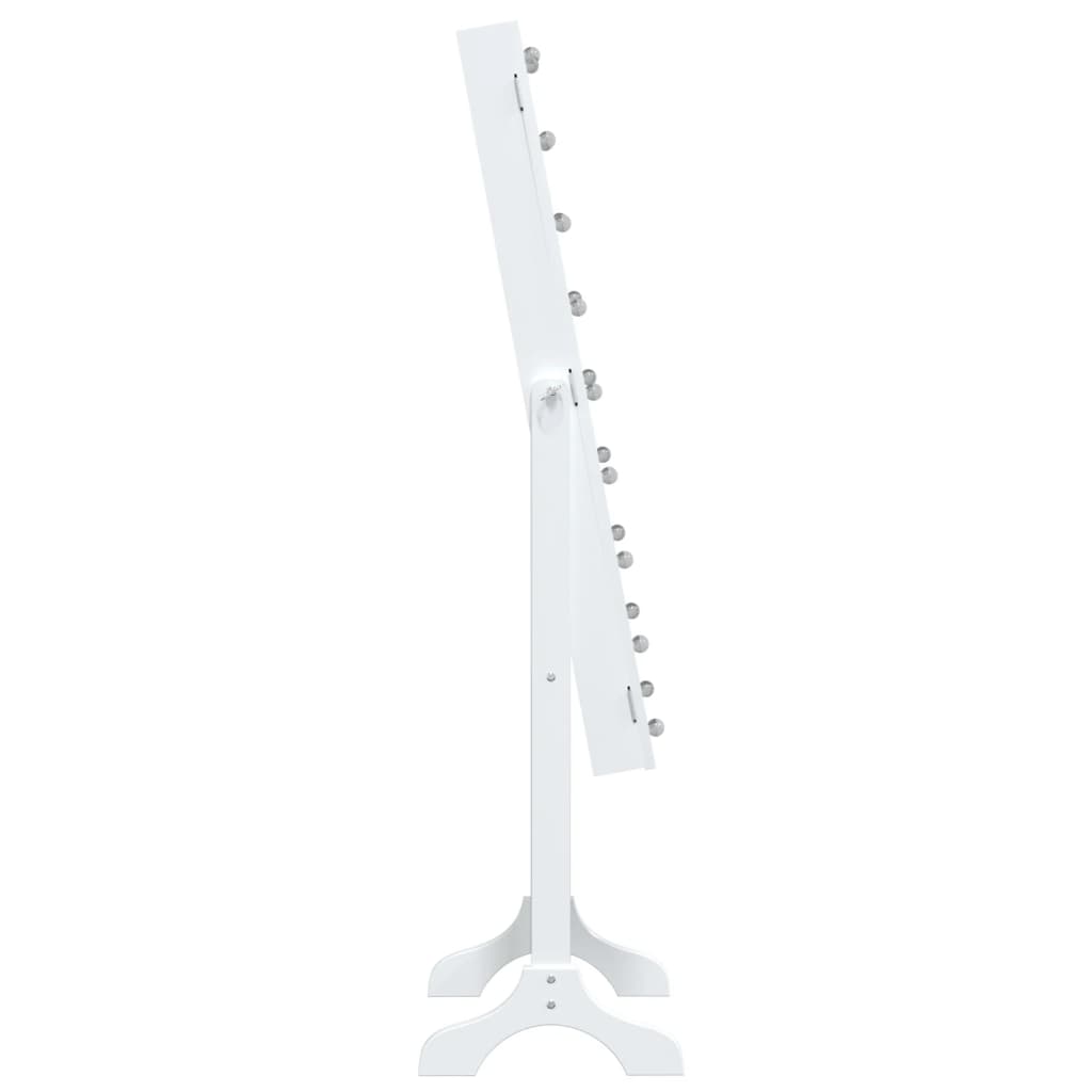 Spiegel Vrijstaand Met Led's 34X37X146 Cm Wit