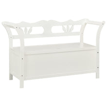 Bankje 107X45X75,5 Cm Massief Vurenhout Wit