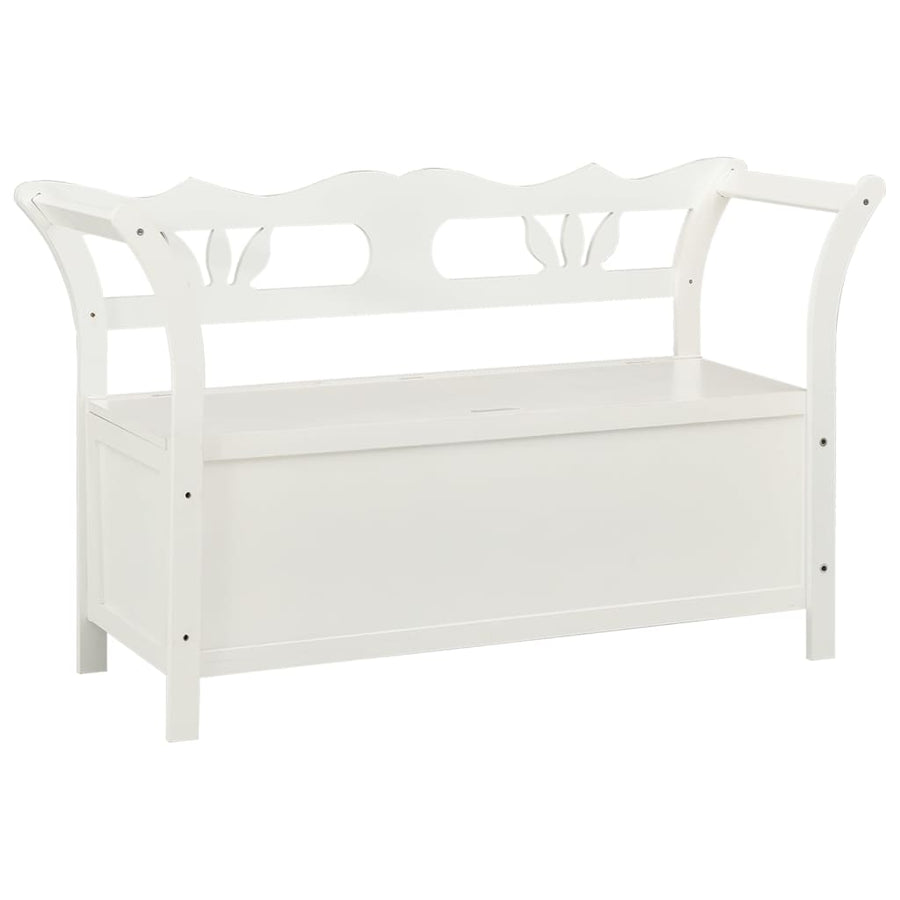 Bankje 107X45X75,5 Cm Massief Vurenhout Wit