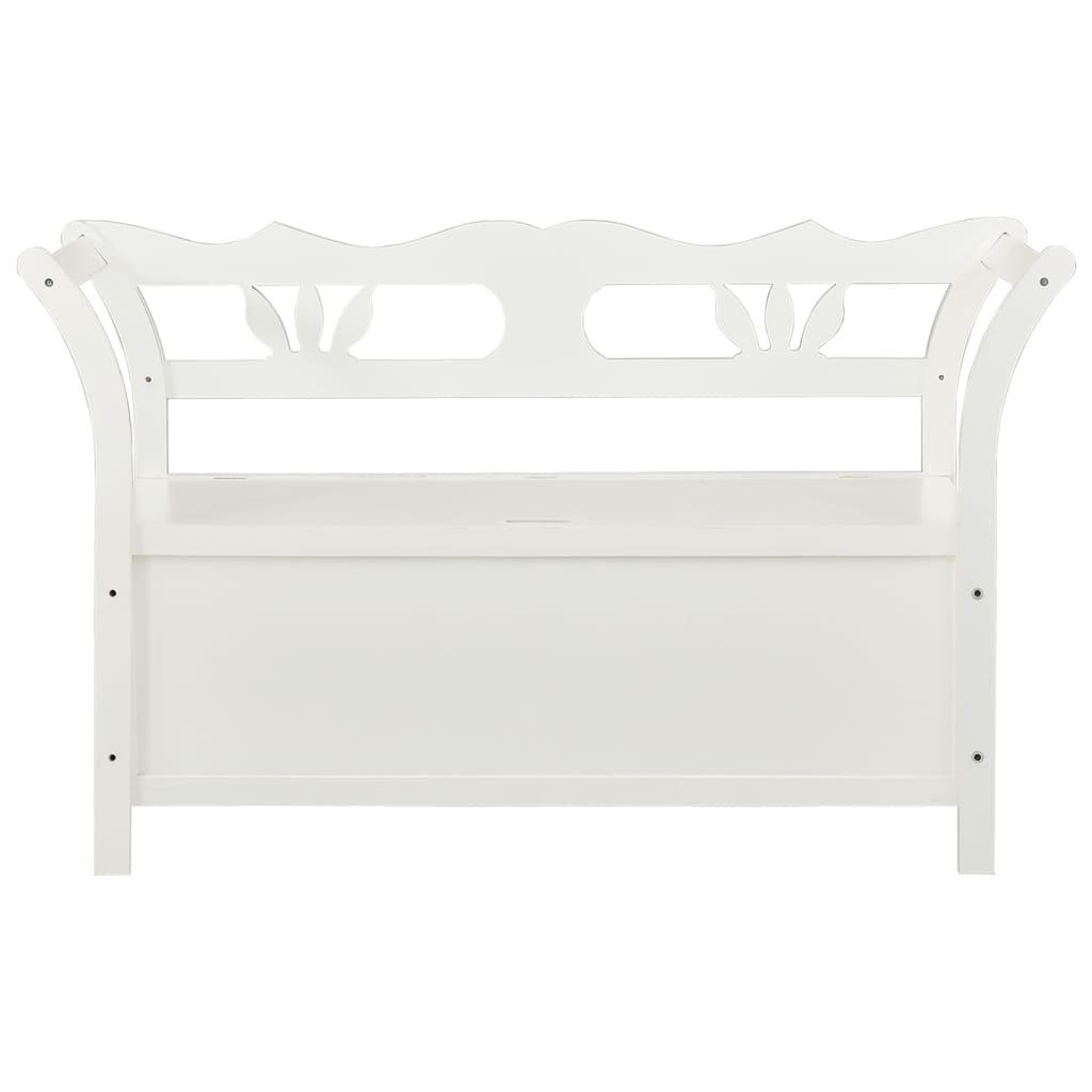 Bankje 107X45X75,5 Cm Massief Vurenhout Wit