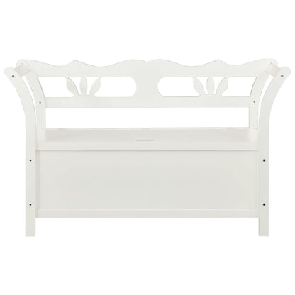 Bankje 107X45X75,5 Cm Massief Vurenhout Wit