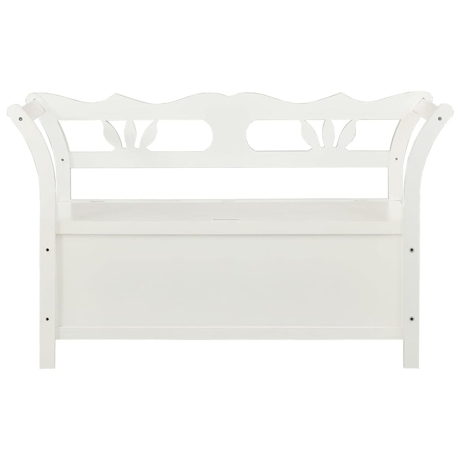 Bankje 107X45X75,5 Cm Massief Vurenhout Wit