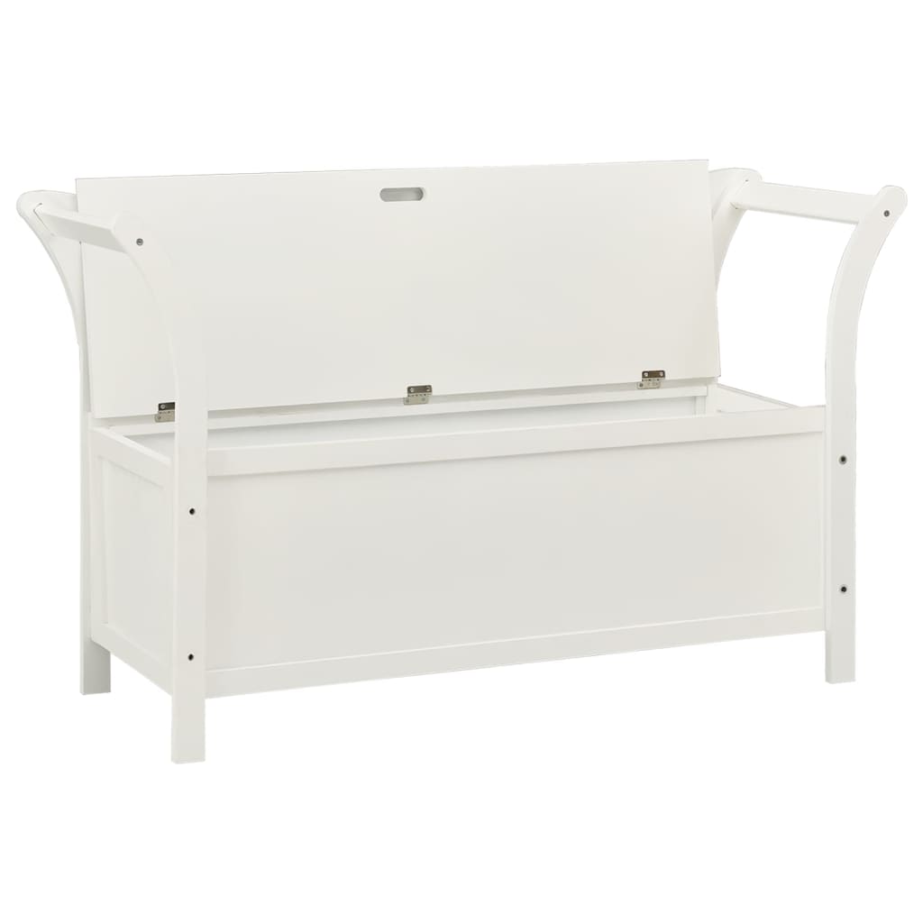 Bankje 107X45X75,5 Cm Massief Vurenhout Wit