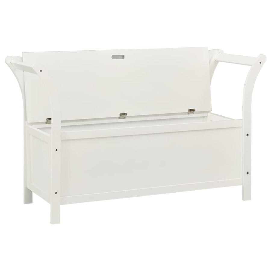 Bankje 107X45X75,5 Cm Massief Vurenhout Wit