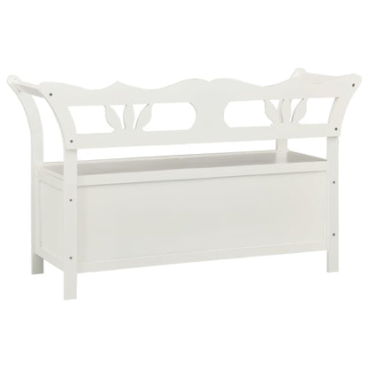 Bankje 107X45X75,5 Cm Massief Vurenhout Wit