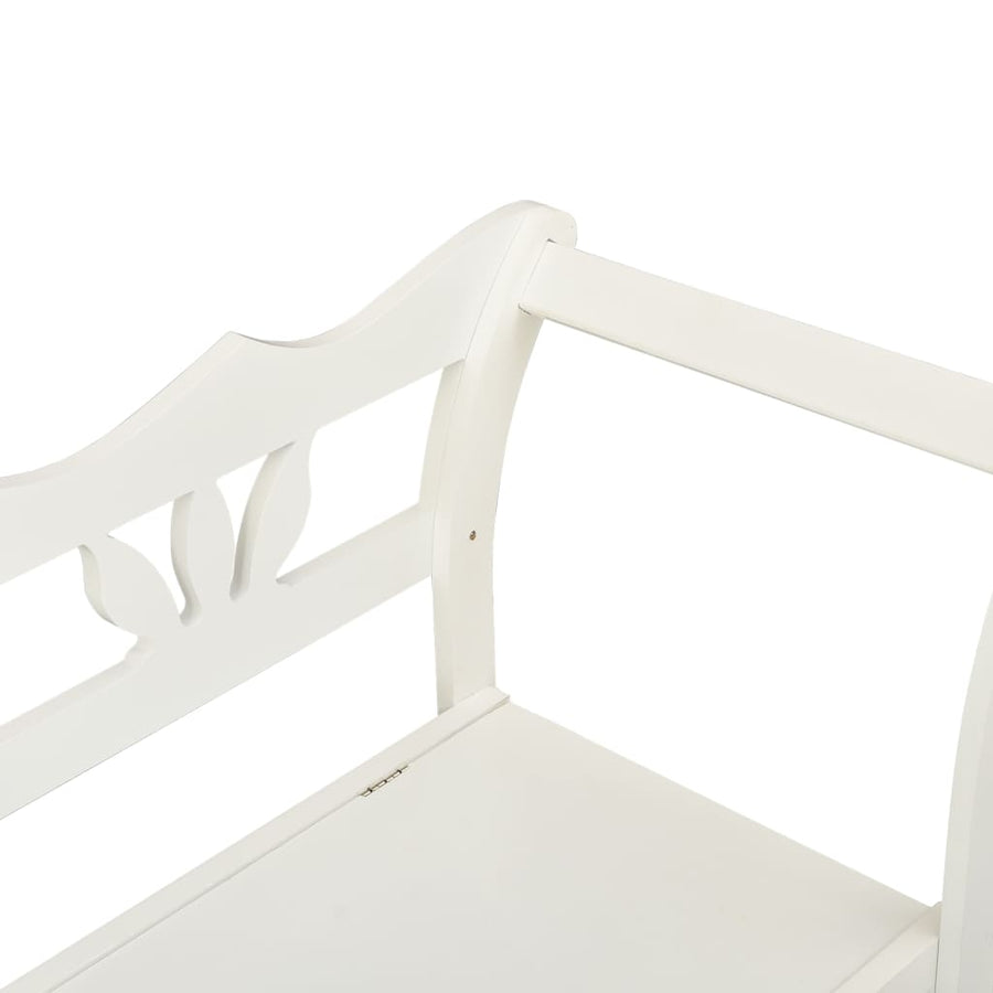 Bankje 107X45X75,5 Cm Massief Vurenhout Wit