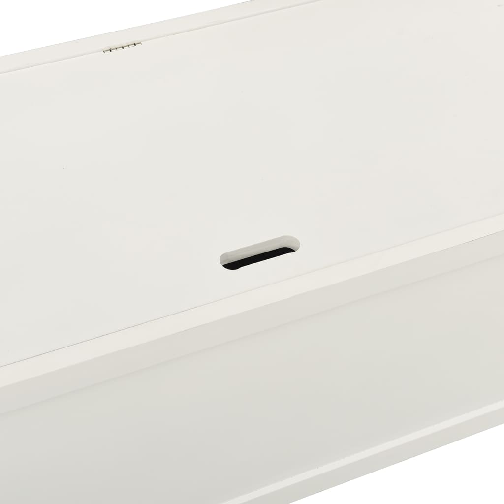 Bankje 107X45X75,5 Cm Massief Vurenhout Wit