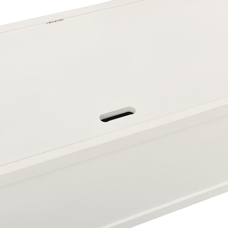 Bankje 107X45X75,5 Cm Massief Vurenhout Wit