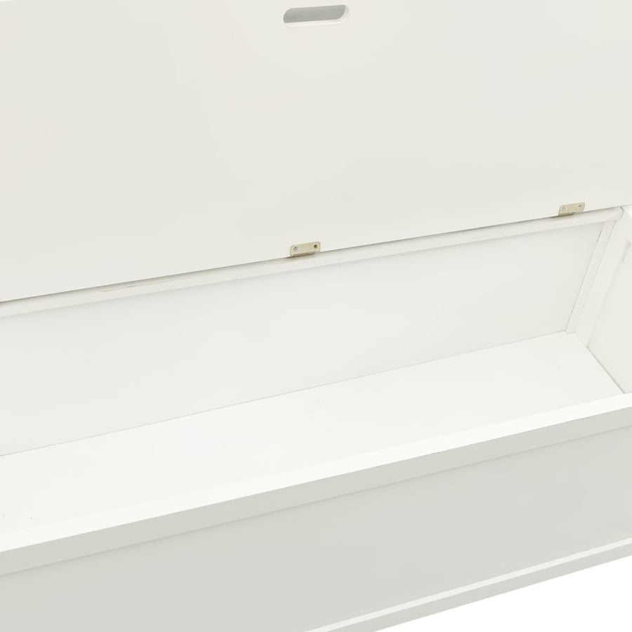 Bankje 107X45X75,5 Cm Massief Vurenhout Wit